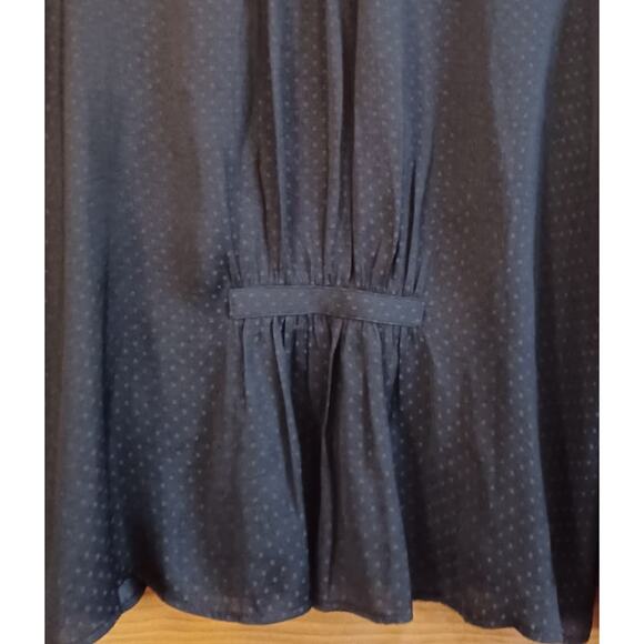 Madewell Shirt Women Small Polka Dot Ruffled V-Neck Coquette Soft Goth Lolita - Picture 6 of 9